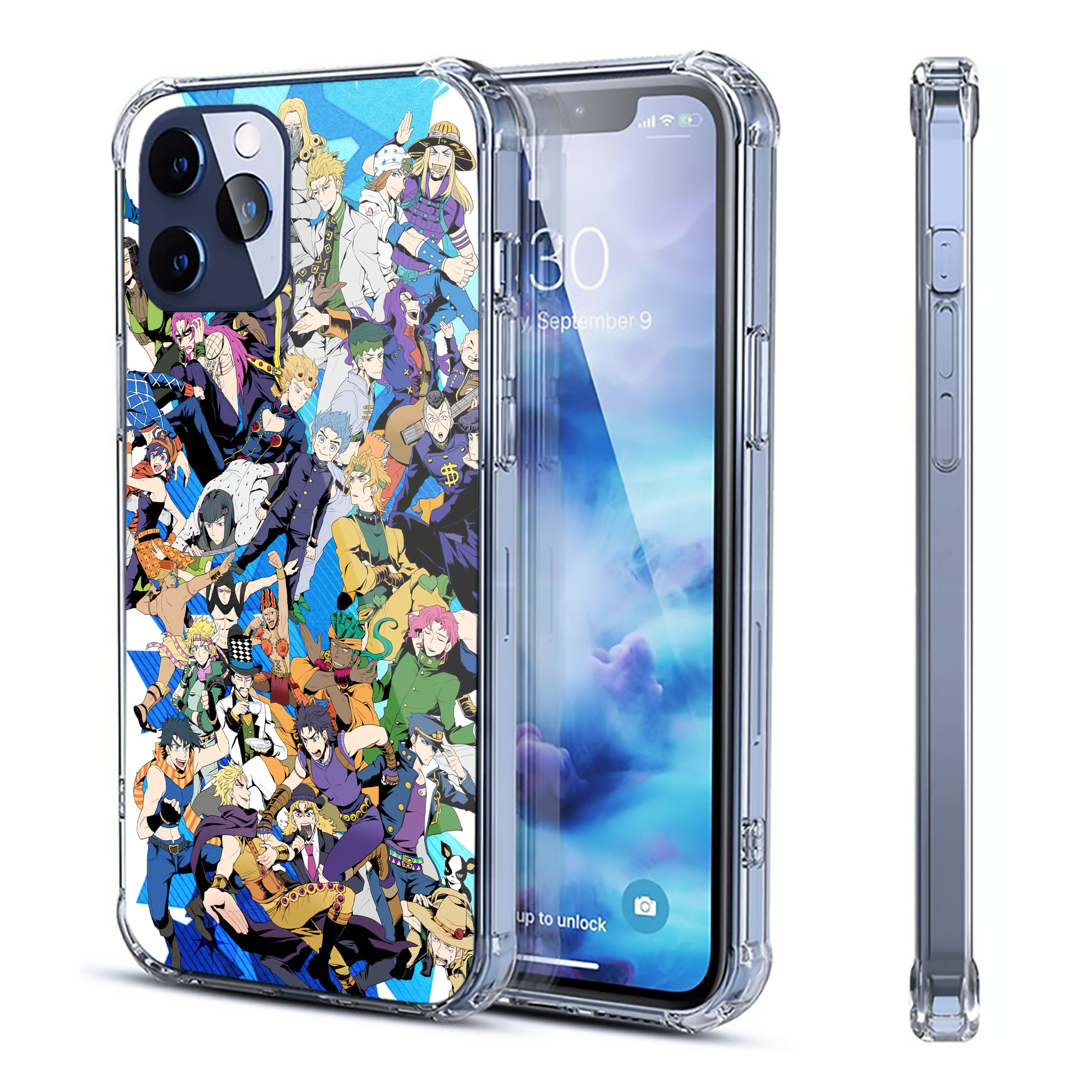 （画像用） ジョジョの奇妙な冒険 JoJo's Bizarre Adventure 【iPhone 12シリーズ対応】透明スマホケース（クリアソフトケース）